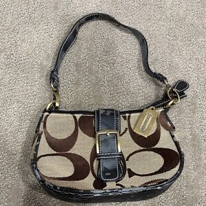 Coach Signature Canvas and Leather mini Bag